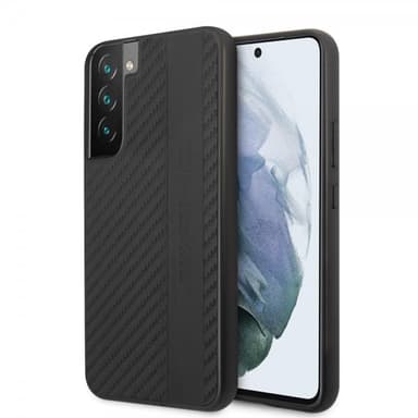 AMG Samsung Galaxy S22 Plus Skal Leather Stripe Carbon Svart