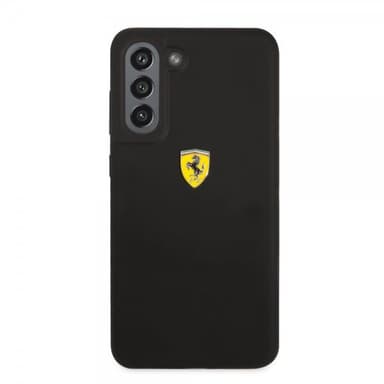 Ferrari Samsung Galaxy S21 FE Skal Metal Logo Svart