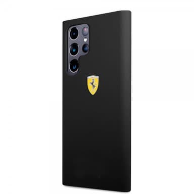 Ferrari Samsung Galaxy S22 Ultra Skal Metal Logo Svart