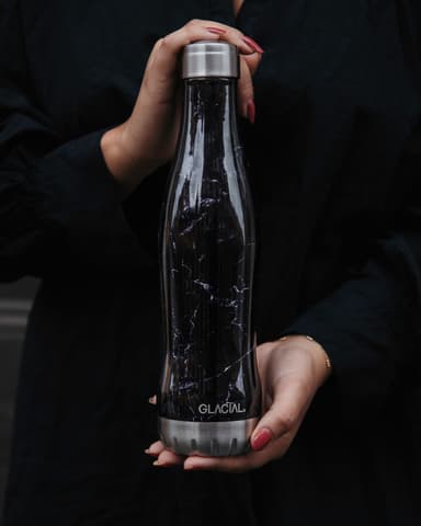 Glacial vattenflaska GL2128400215 (svart marmor)