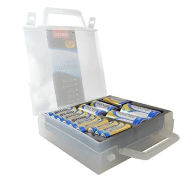 Maxell Alkaline Batterier Multi-Pack, AA/AAA/C/D/9V, skyddande låda, s