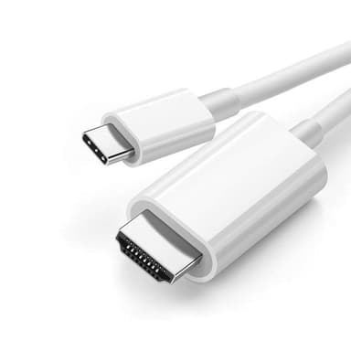 HDMI hane till USB-C hona kabeladapter med mikro-USB-strömkabel,  HDMI-ingång till USB typ C 3.1 utgångsomvandlare, 4K 60Hz Thunderbolt  3-adapter för