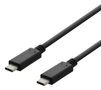 deltaco USB 2.0 USB-C, USB-C charging cable, 3A, 1m, black