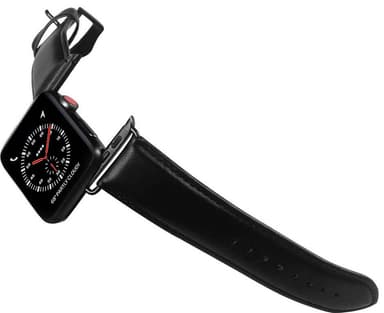 Buffalo läderrem för Apple Watch 38/40/41mm (svart)