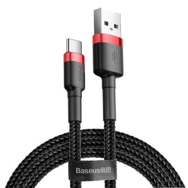 Baseus Cafule USB-kabel USB - USB-C 2A 3m Röd/Svart