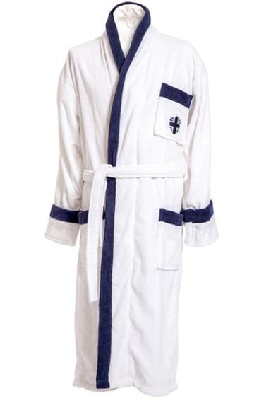Lord Nelson Victory Velour Robe Vit L/XL