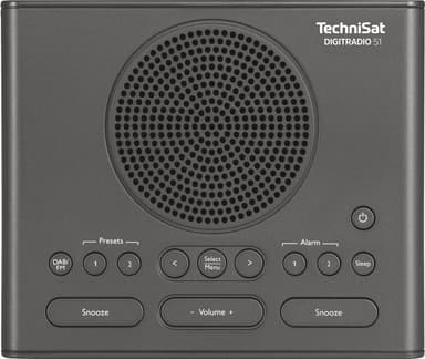 TechniSat DigitRadio 51 klockradio, DAB+/FM, RDS, svart