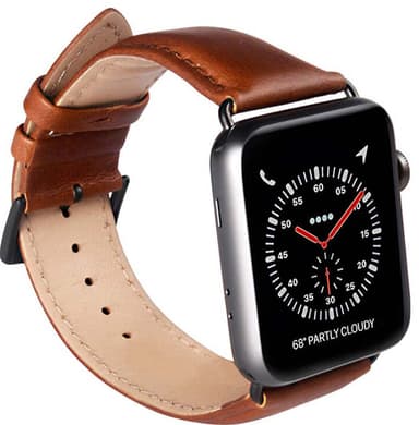 Buffalo läderrem för Apple Watch 38/40/41mm (tanfärgad)