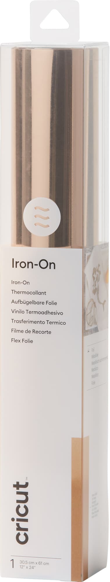 Cricut Foil Iron-On rulle 30 x 60 cm (rosguld)