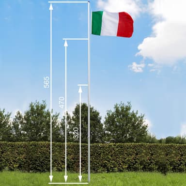 tectake Aluminium Flaggstång - Italien
