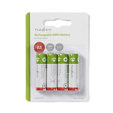 Nedis Laddningsbara Ni-MH-batteri AA | 1.2 V DC | 2600 mAh | 4-Blister