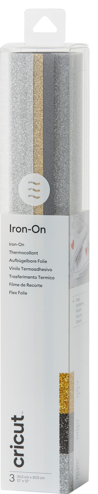 Cricut Iron-On Glitter ark 30x30 cm (Basic-prover)