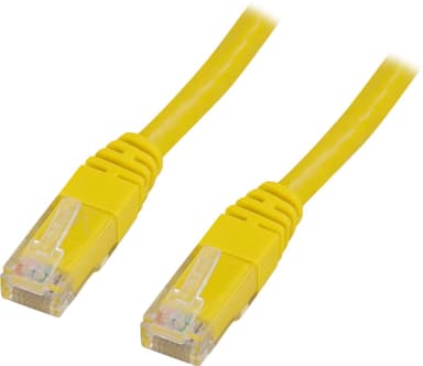 DELTACO U/UTP Cat6 patchkabel, LSZH, 0,3m, gul