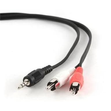 3,5mm ljudkabel hona - 2x RCA hane 2.5 m
