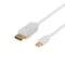 DELTACO DisplayPort till Mini DisplayPort kabel, 20-p ha - ha, 2m, vit