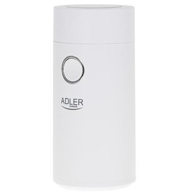 Adler Coffee Mill AD 4446ws 150 W, Kaffebönor kapacitet 75 g, Vit
