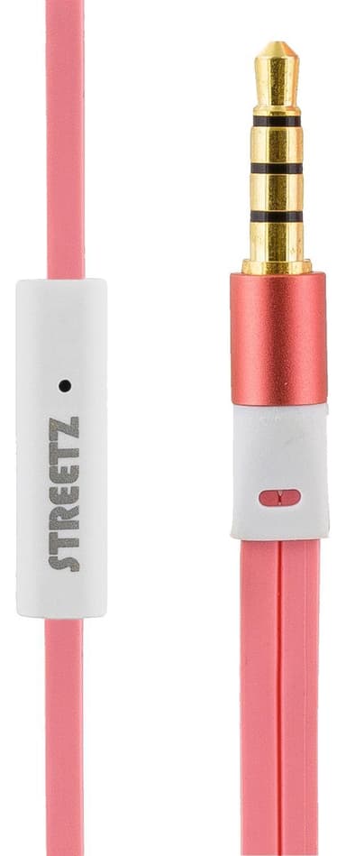STREETZ In-ear hörlurar med mikrofon, media/svarsknapp, 3.5 mm, trasse