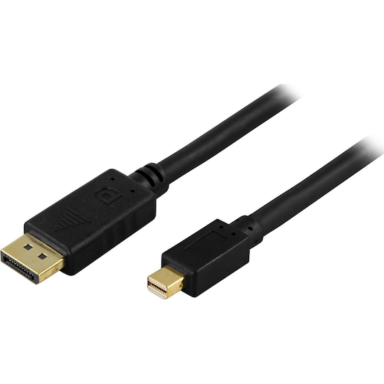 DELTACO DisplayPort till Mini DisplayPort kabel, 20-p ha-ha, 1m, svart