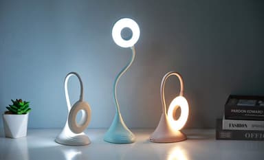 Böjbar LED bordslampa med mobilställ och dimmer
