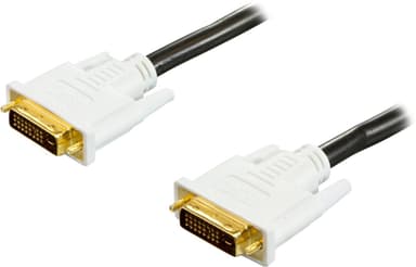 DELTACO DVI monitorkabel Dual Link, DVI-D ha - ha 2m