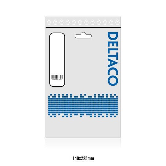 DELTACO DisplayPort monitorkabel, Ultra HD i 60Hz, 21,6 Gb/s, 0.5m, sv