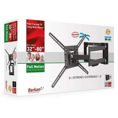 Barkan Flat/ Curved TV Väggfäste 4400 Väggfäste, Full motion, 40-80 ",