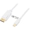 DELTACO DisplayPort till Mini DisplayPort kabel, 20-p ha-ha, 1m, vit