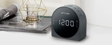 Muse Dubbel väckarklocka radio PLL M-185CR AUX in,