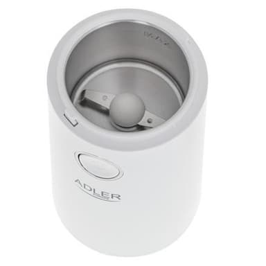 Adler Coffee Mill AD 4446ws 150 W, Kaffebönor kapacitet 75 g, Vit