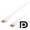 DELTACO DisplayPort-kabel, 2m, 4K UHD, DP 1.2, white