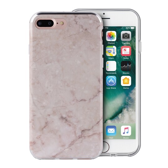 Puro iPhone 6/6s/7/8 Plus fodral marmorlook (rosa)