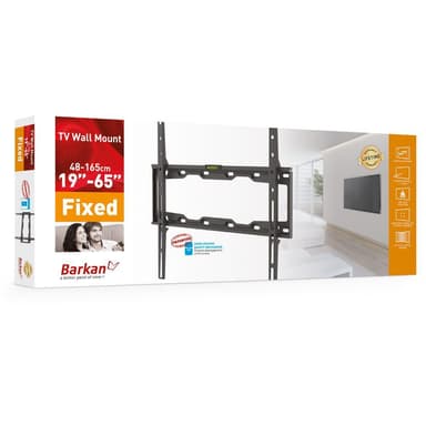 Barkan Flat/ Curved TV Wall Mount E302+ Wall Mount, Fixed, 19-65 ", Ma