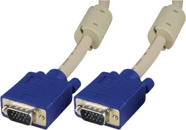 DELTACO monitorkabel RGB HD15ha-ha 1m, Pin-Pin, utan pin 9