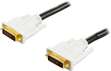 DELTACO DVI monitorkabel Dual Link, DVI-D ha - ha 5m