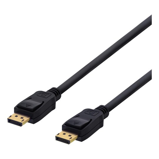 DELTACO DisplayPort-kabel, 1,5m, 4K UHD, DP 1.2, svart
