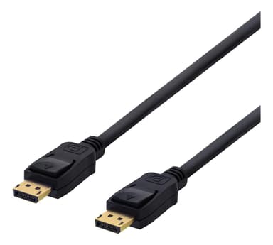 DELTACO DisplayPort-kabel, 1,5m, 4K UHD, DP 1.2, svart