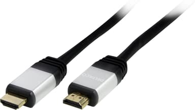 DELTACO HDMI kabel, HDMI High Speed with Ethernet, 4K, 2m, svart