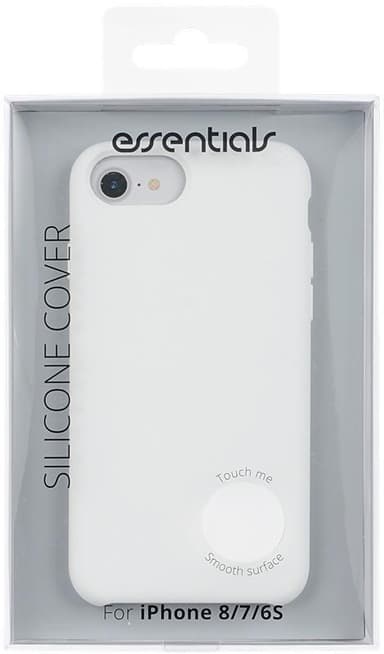 Essentials iPhone 6/7/8/SE (2020), Liquid Silicone Cover, vit