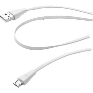 Cellularline Ladd- och datakabel MicroUSB 1m, Vit
