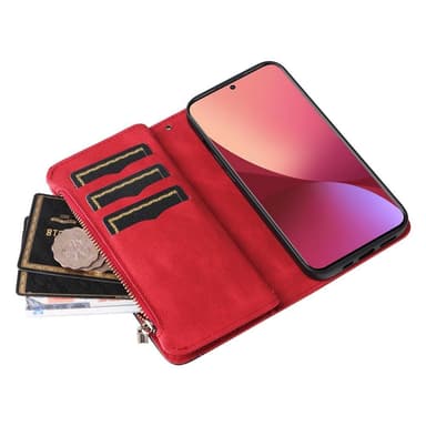 KS Plånboksfodral till Xiaomi 12 - Röd