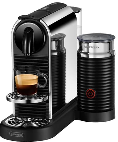 Nespresso CitiZ & Milk kaffemaskin av Delonghi EN330M (plat. stål)