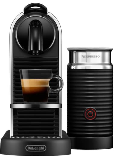 Nespresso CitiZ & Milk kaffemaskin av Delonghi EN330M (plat. stål)