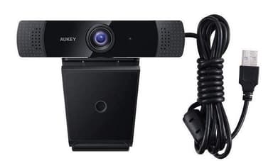 Aukey Webcam PC-LM1E Svart, USB 2.0