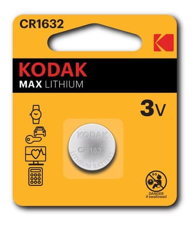 Kodak Max lithium CR1632 battery (2 pack)