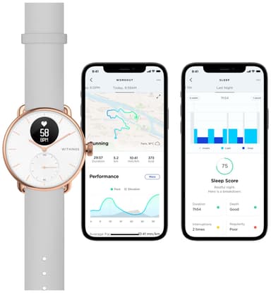 Withings ScanWatch Hybrid smartwatch 38mm (roséguld)