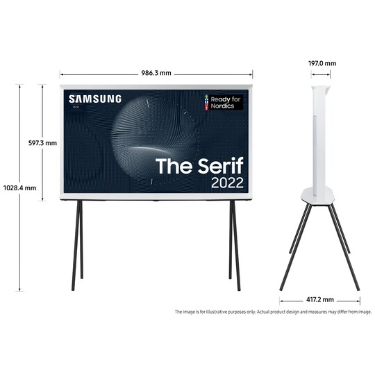 Samsung 43   The Serif 4K QLED (2022, Cloud White)