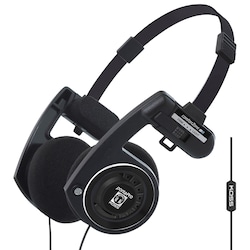 Koss PortaPro Remote hörlurar med mic on-ear (svart)