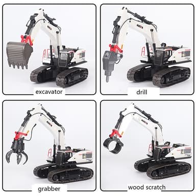 HuiNa Grävmaskin Vit 22ch 2.4GHz 1:14