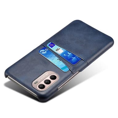 SKALO Moto G31 / G41 PU-Läder Korthållare Skal - Blå