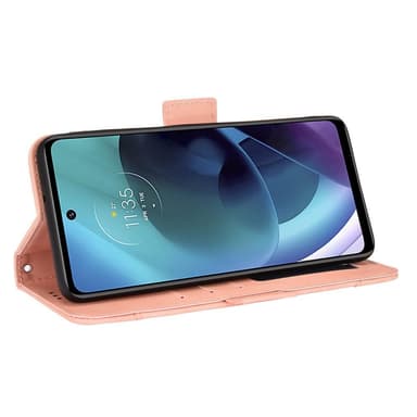 SKALO Moto G51 6-FACK Plånboksfodral - Rosa